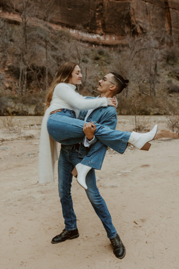 Christine and Ricky, Zion National Park Engagements - Southern Utah Photographer, Emily Dawn Photo