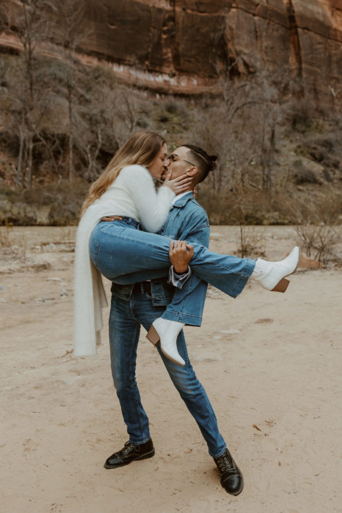 Christine and Ricky, Zion National Park Engagements - Southern Utah Photographer, Emily Dawn Photo