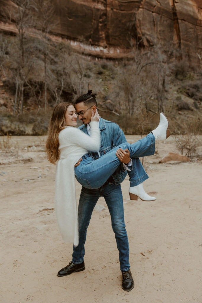 Christine and Ricky, Zion National Park Engagements - Southern Utah Photographer, Emily Dawn Photo