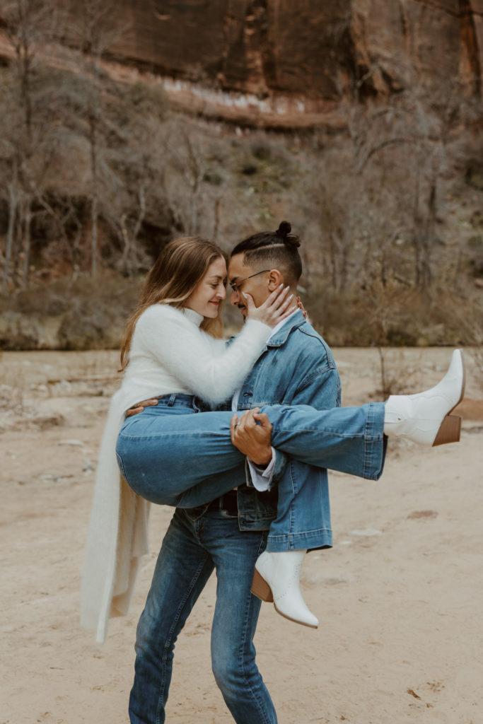 Christine and Ricky, Zion National Park Engagements - Southern Utah Photographer, Emily Dawn Photo