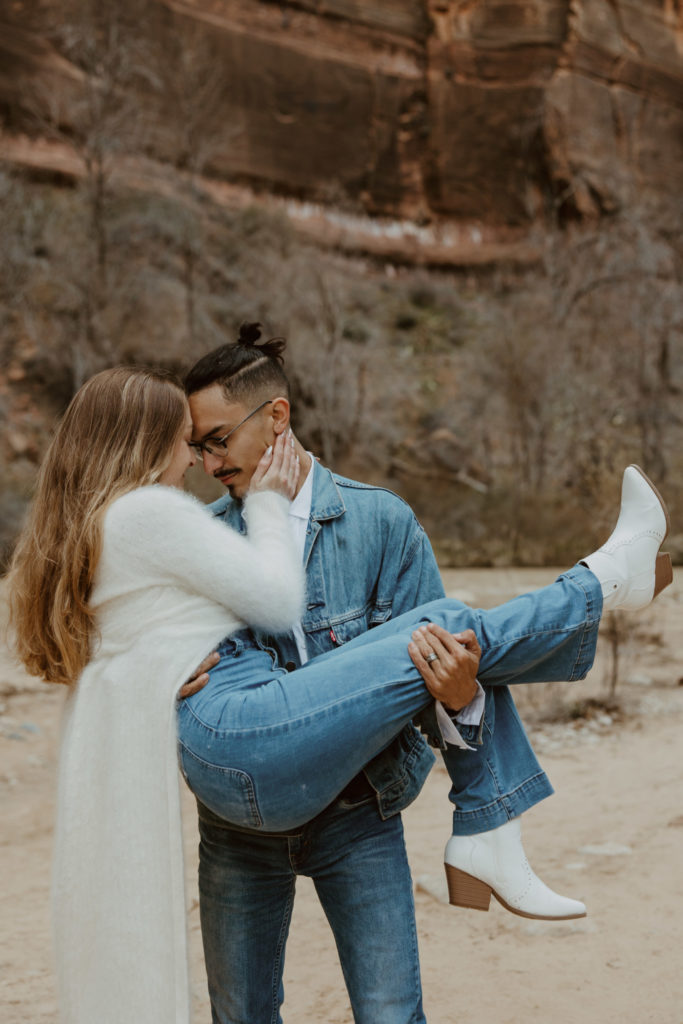 Christine and Ricky, Zion National Park Engagements - Southern Utah Photographer, Emily Dawn Photo