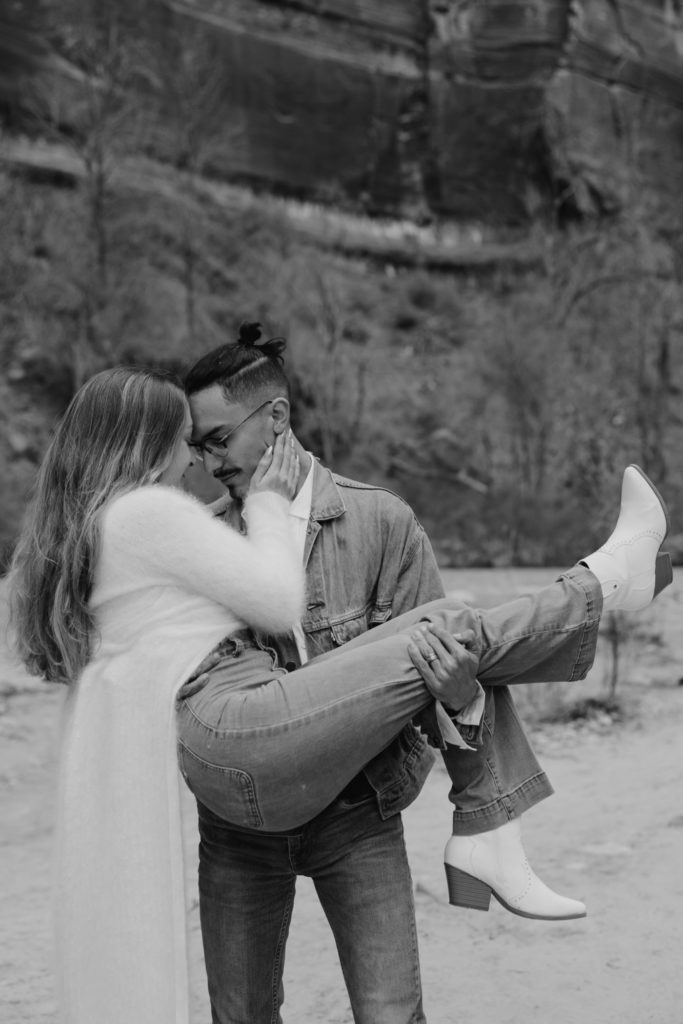 Christine and Ricky, Zion National Park Engagements - Southern Utah Photographer, Emily Dawn Photo