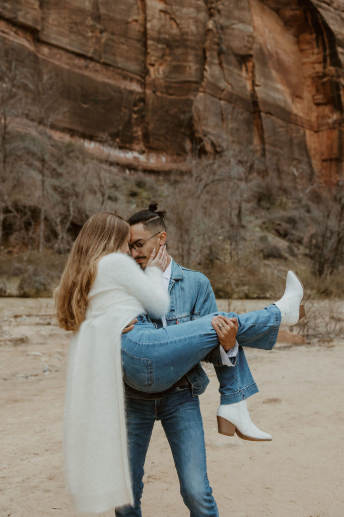 Christine and Ricky, Zion National Park Engagements - Southern Utah Photographer, Emily Dawn Photo