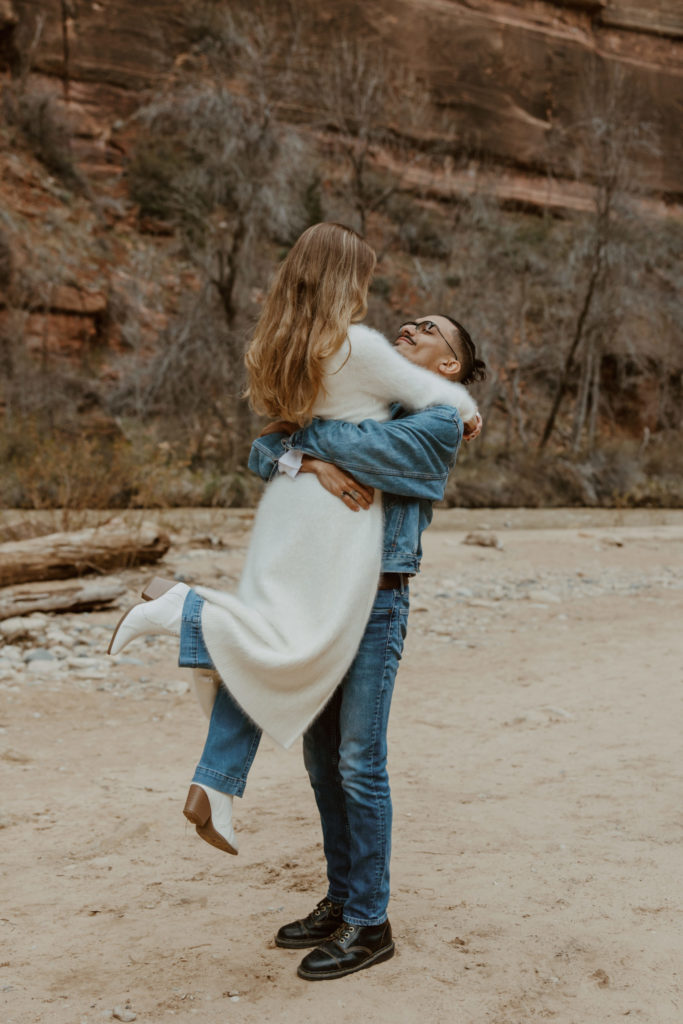 Christine and Ricky, Zion National Park Engagements - Southern Utah Photographer, Emily Dawn Photo