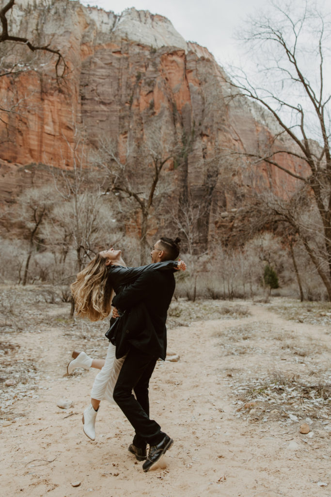 Christine and Ricky, Zion National Park Engagements - Southern Utah Photographer, Emily Dawn Photo