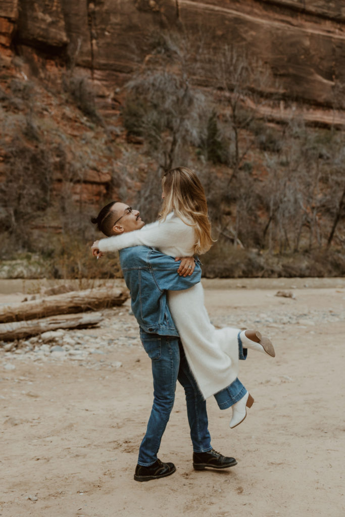 Christine and Ricky, Zion National Park Engagements - Southern Utah Photographer, Emily Dawn Photo