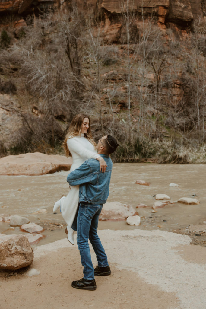 Christine and Ricky, Zion National Park Engagements - Southern Utah Photographer, Emily Dawn Photo