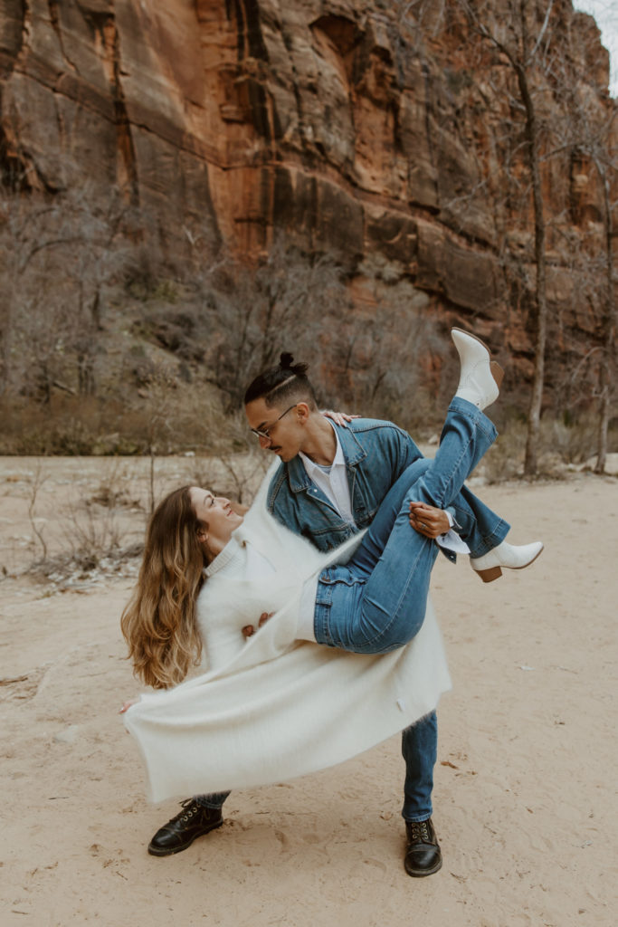 Christine and Ricky, Zion National Park Engagements - Southern Utah Photographer, Emily Dawn Photo