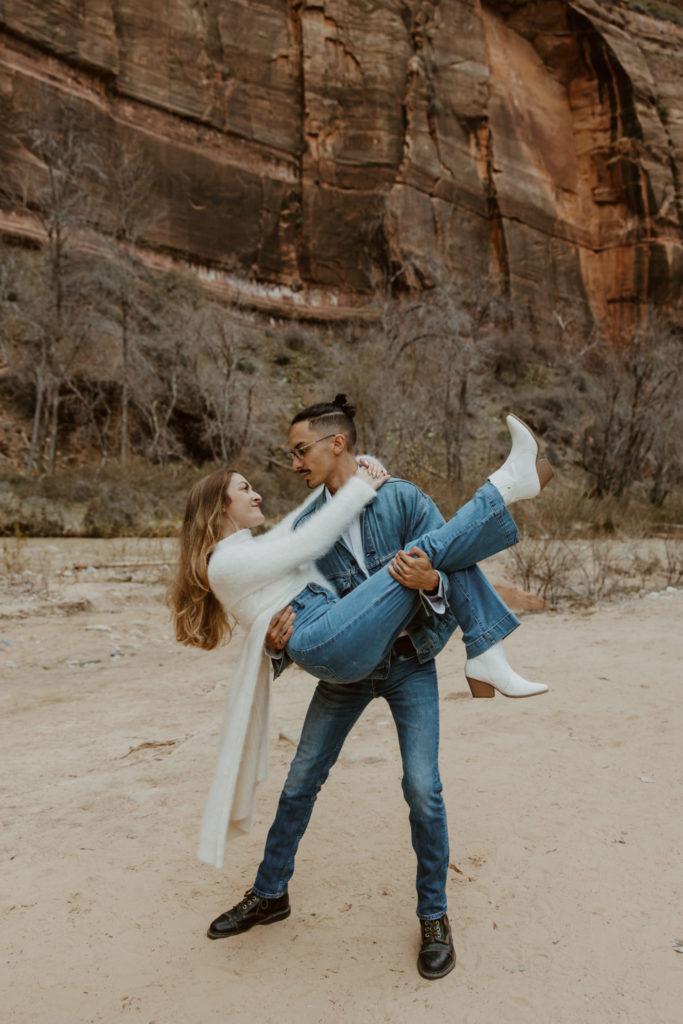 Christine and Ricky, Zion National Park Engagements - Southern Utah Photographer, Emily Dawn Photo