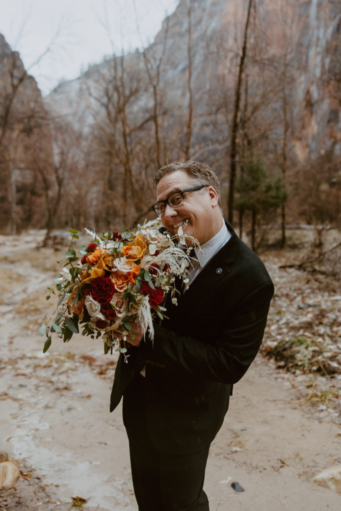 Melissa and Luke, Zion National Park Temple of Sinawava Utah Elopement - Southern Utah Photographer, Emily Dawn Photo