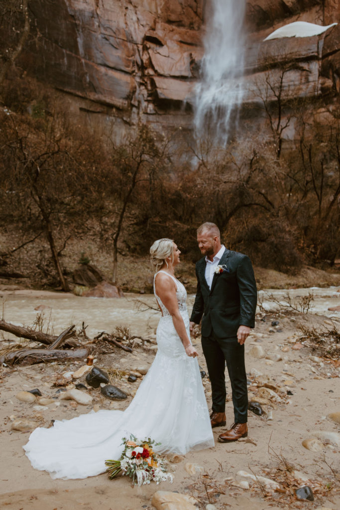 Melissa and Luke, Zion National Park Temple of Sinawava Utah Elopement - Southern Utah Photographer, Emily Dawn Photo