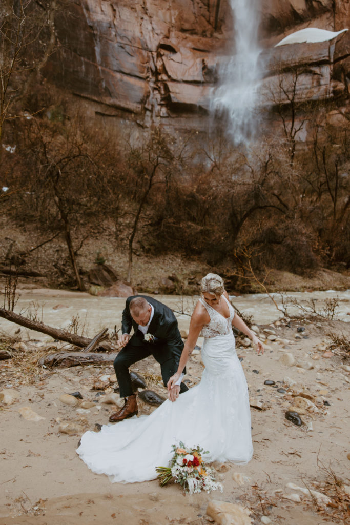 Melissa and Luke, Zion National Park Temple of Sinawava Utah Elopement - Southern Utah Photographer, Emily Dawn Photo