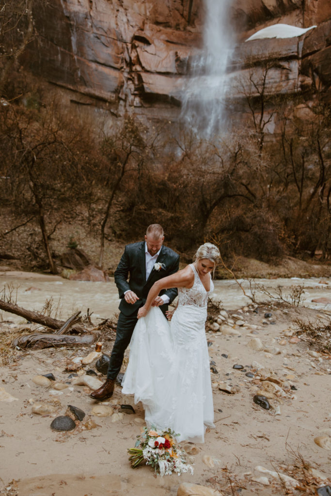 Melissa and Luke, Zion National Park Temple of Sinawava Utah Elopement - Southern Utah Photographer, Emily Dawn Photo