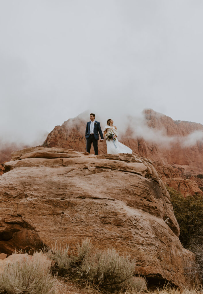 Macy and David Elopement | Zion National Park, Kolob Canyons | New Harmony, Utah | Emily Dawn Photo | Southern Utah Wedding and Elopement Photographer