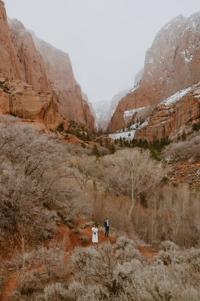 Macy and David Elopement | Zion National Park, Kolob Canyons | New Harmony, Utah | Emily Dawn Photo | Southern Utah Wedding and Elopement Photographer