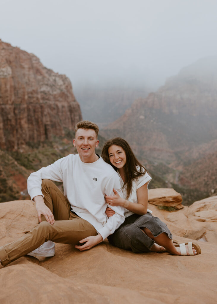 Kylie and Jackson | Zion National Park Engagements | Southern Utah Wedding and Elopement Photographer, Emily Dawn Photo