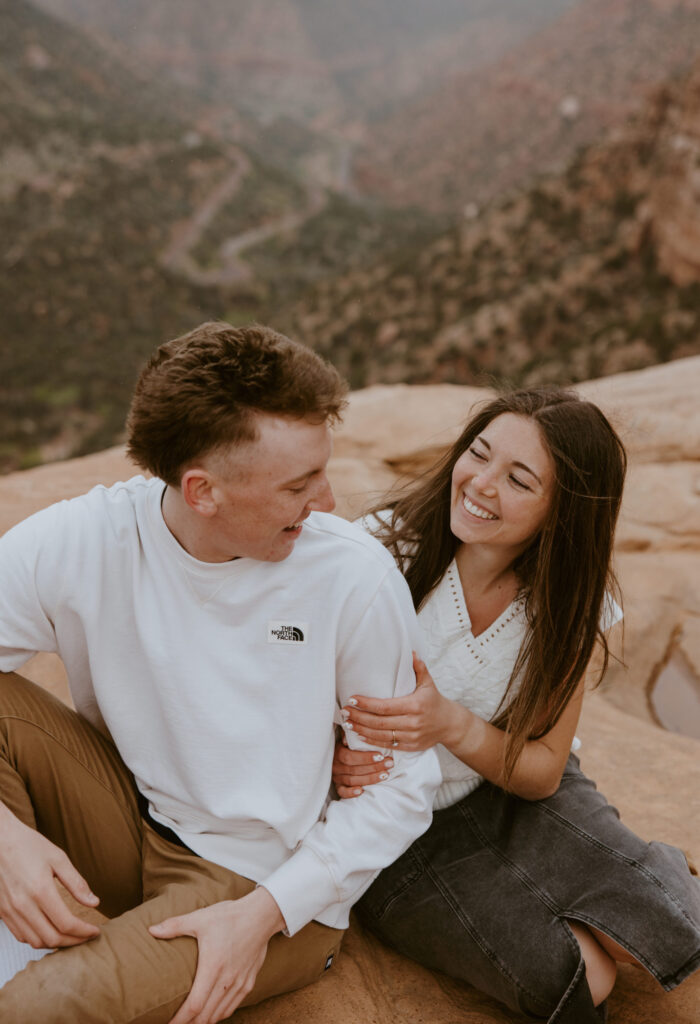 Kylie and Jackson | Zion National Park Engagements | Southern Utah Wedding and Elopement Photographer, Emily Dawn Photo