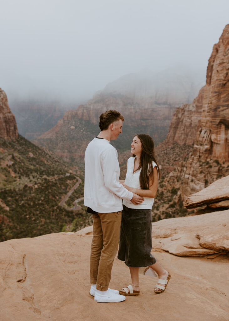 Kylie and Jackson | Zion National Park Engagements | Southern Utah Wedding and Elopement Photographer, Emily Dawn Photo