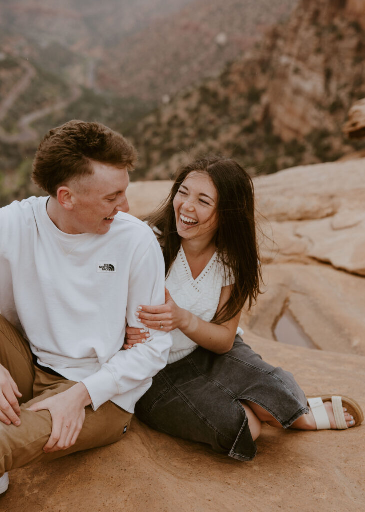 Kylie and Jackson | Zion National Park Engagements | Southern Utah Wedding and Elopement Photographer, Emily Dawn Photo