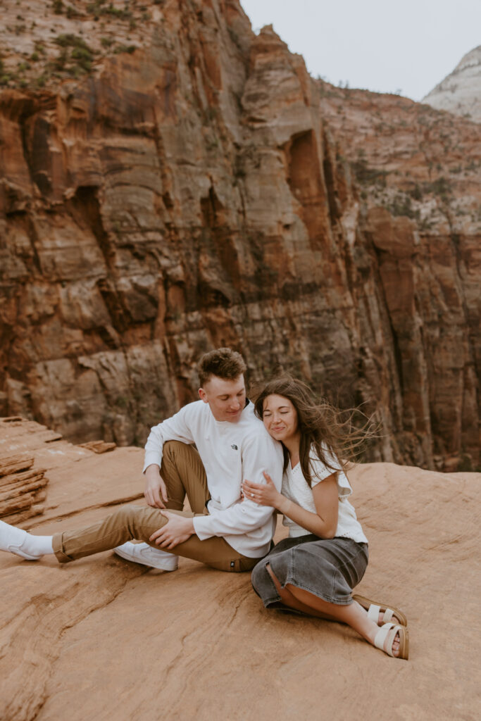 Kylie and Jackson | Zion National Park Engagements | Southern Utah Wedding and Elopement Photographer, Emily Dawn Photo