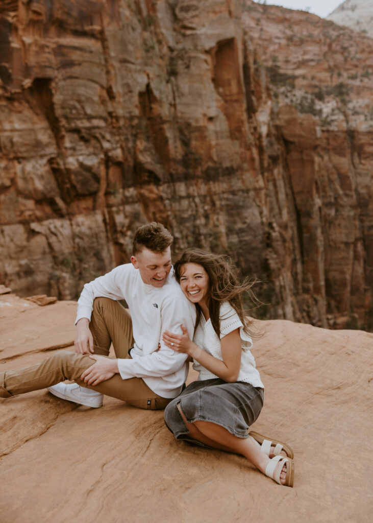 Kylie and Jackson | Zion National Park Engagements | Southern Utah Wedding and Elopement Photographer, Emily Dawn Photo