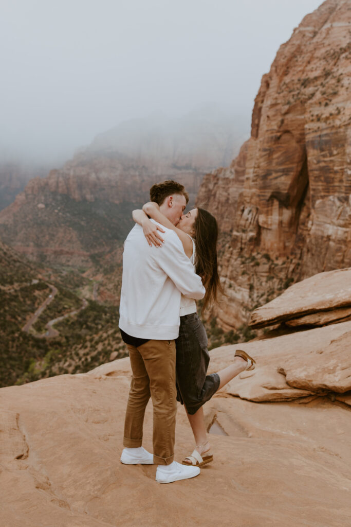 Kylie and Jackson | Zion National Park Engagements | Southern Utah Wedding and Elopement Photographer, Emily Dawn Photo