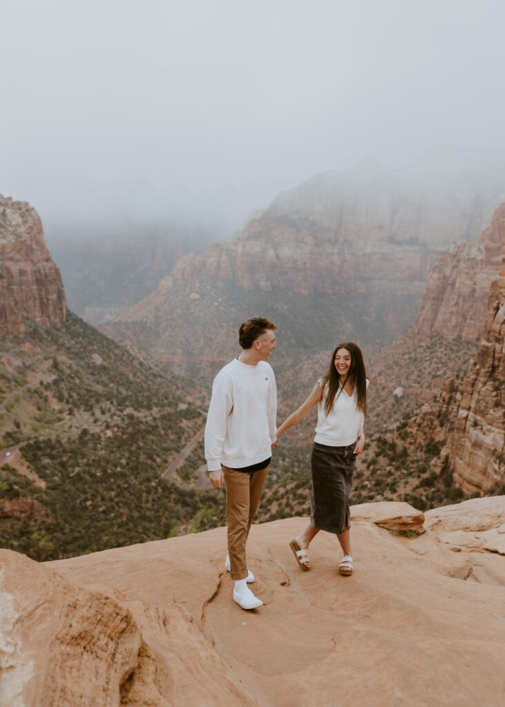 Kylie and Jackson | Zion National Park Engagements | Southern Utah Wedding and Elopement Photographer, Emily Dawn Photo