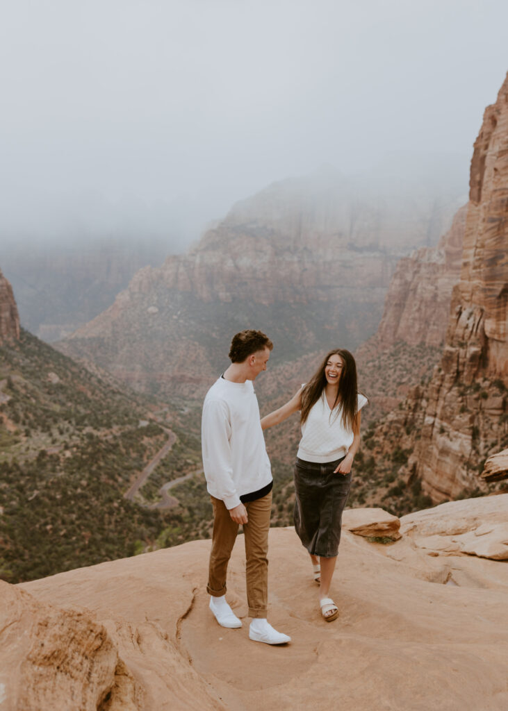 Kylie and Jackson | Zion National Park Engagements | Southern Utah Wedding and Elopement Photographer, Emily Dawn Photo