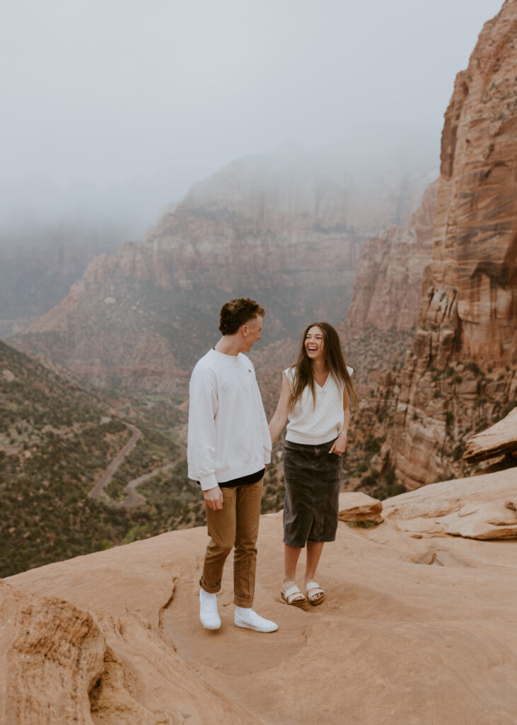 Kylie and Jackson | Zion National Park Engagements | Southern Utah Wedding and Elopement Photographer, Emily Dawn Photo