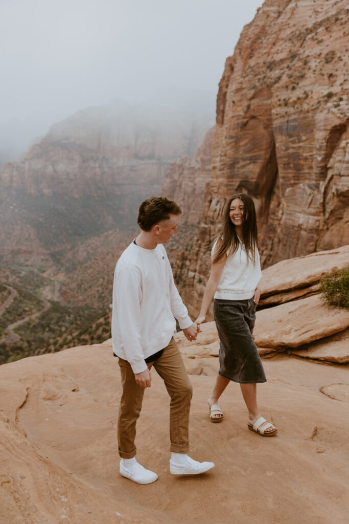 Kylie and Jackson | Zion National Park Engagements | Southern Utah Wedding and Elopement Photographer, Emily Dawn Photo