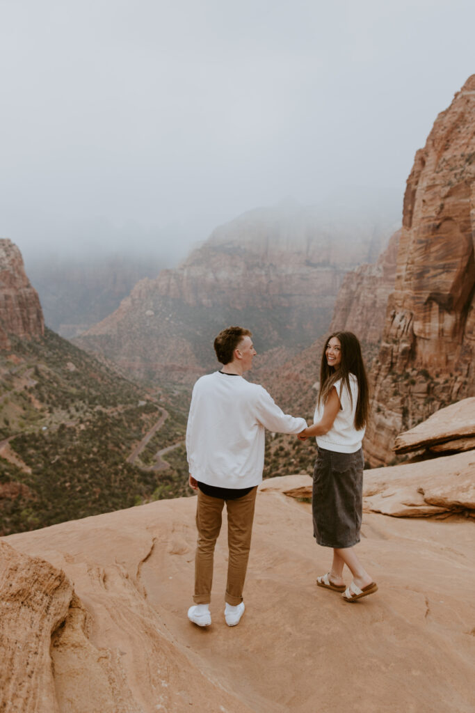 Kylie and Jackson | Zion National Park Engagements | Southern Utah Wedding and Elopement Photographer, Emily Dawn Photo