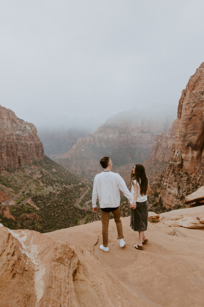 Kylie and Jackson | Zion National Park Engagements | Southern Utah Wedding and Elopement Photographer, Emily Dawn Photo