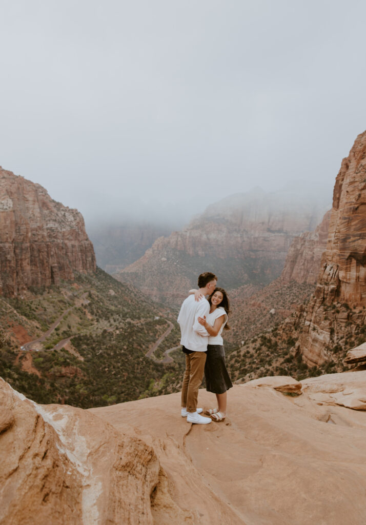 Kylie and Jackson | Zion National Park Engagements | Southern Utah Wedding and Elopement Photographer, Emily Dawn Photo