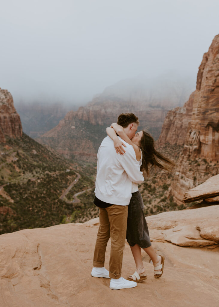 Kylie and Jackson | Zion National Park Engagements | Southern Utah Wedding and Elopement Photographer, Emily Dawn Photo