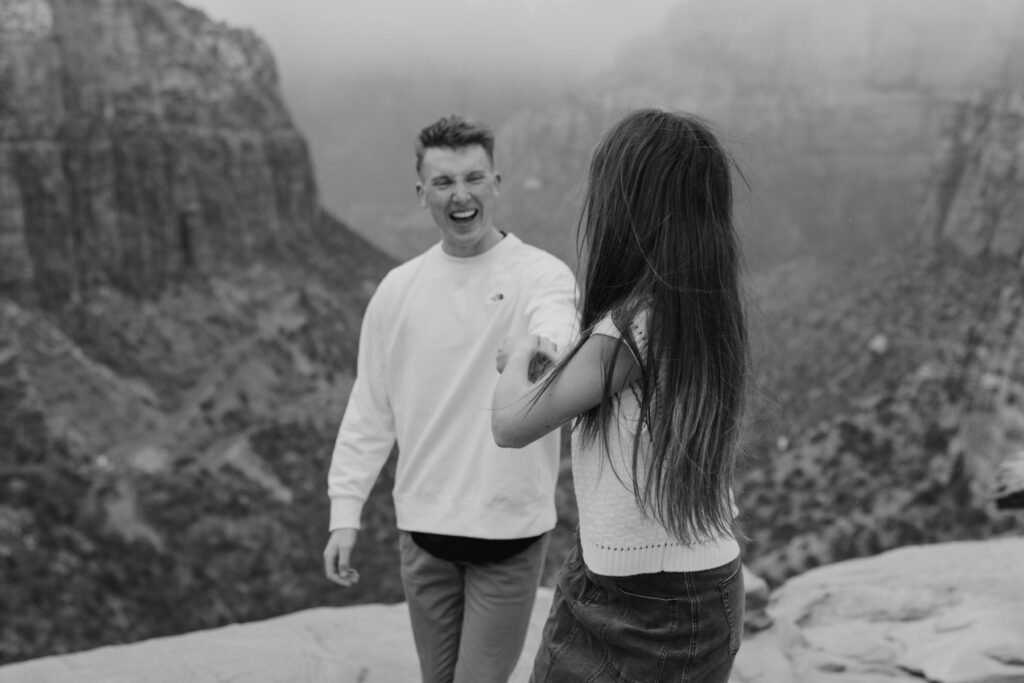 Kylie and Jackson | Zion National Park Engagements | Southern Utah Wedding and Elopement Photographer, Emily Dawn Photo