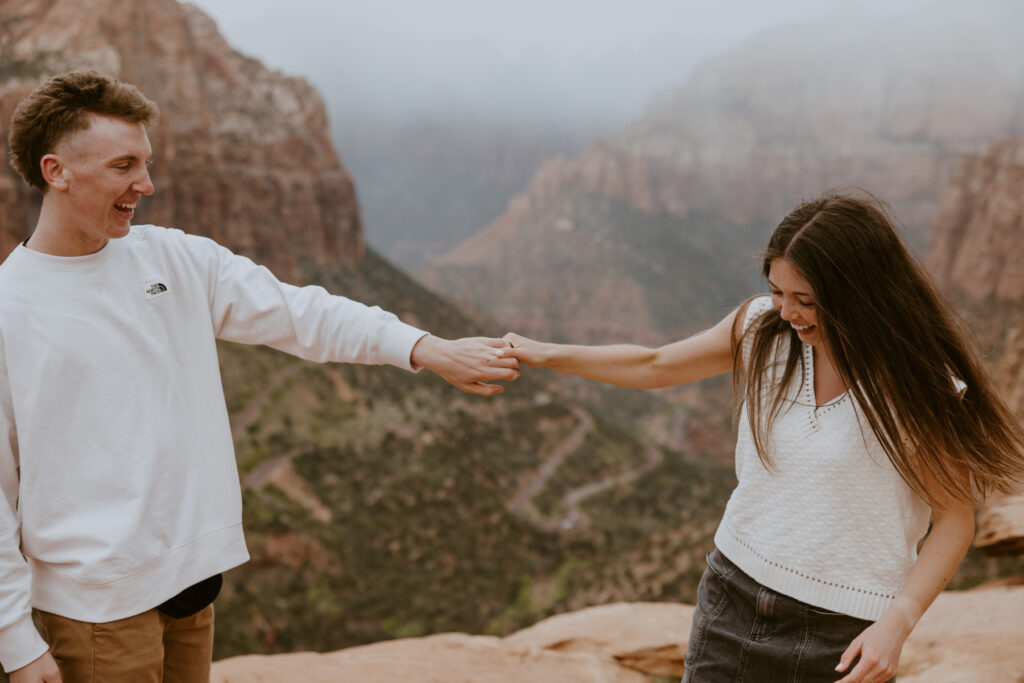 Kylie and Jackson | Zion National Park Engagements | Southern Utah Wedding and Elopement Photographer, Emily Dawn Photo