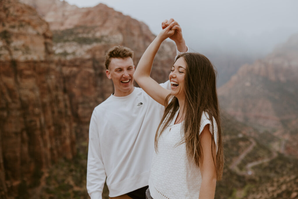 Kylie and Jackson | Zion National Park Engagements | Southern Utah Wedding and Elopement Photographer, Emily Dawn Photo