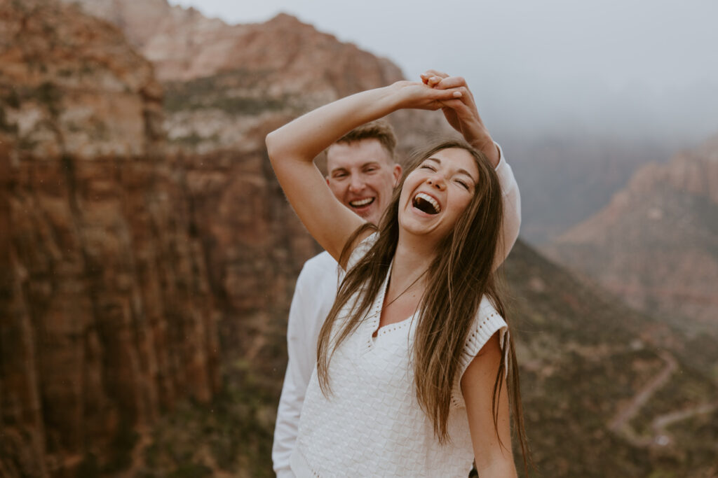 Kylie and Jackson | Zion National Park Engagements | Southern Utah Wedding and Elopement Photographer, Emily Dawn Photo