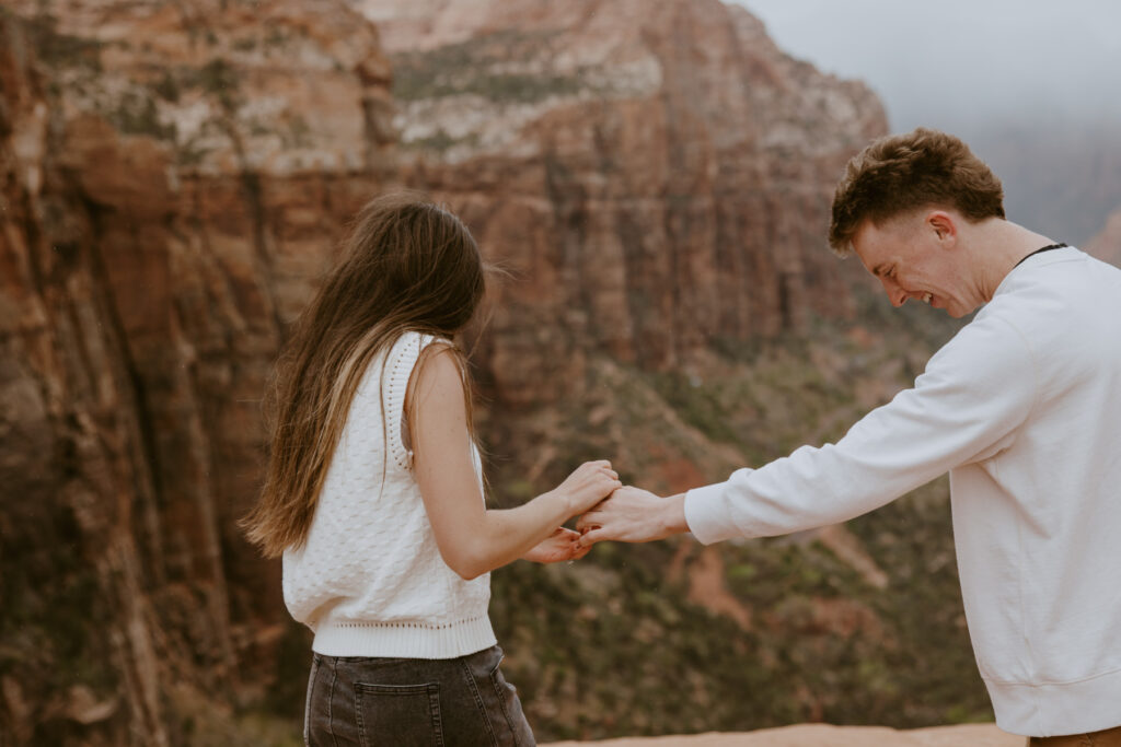 Kylie and Jackson | Zion National Park Engagements | Southern Utah Wedding and Elopement Photographer, Emily Dawn Photo