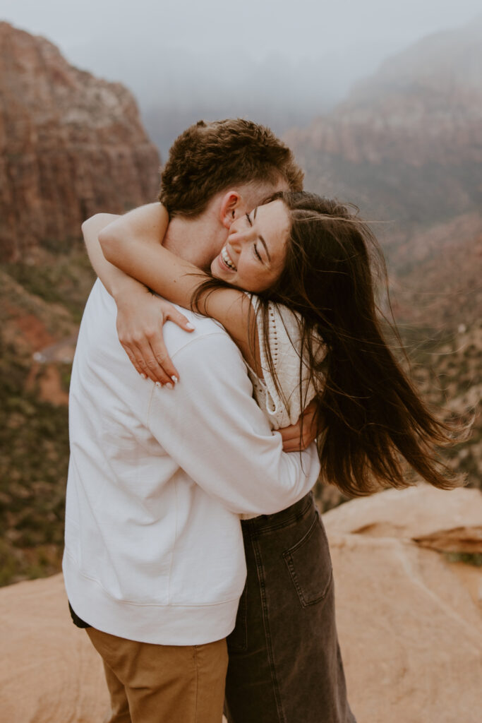 Kylie and Jackson | Zion National Park Engagements | Southern Utah Wedding and Elopement Photographer, Emily Dawn Photo