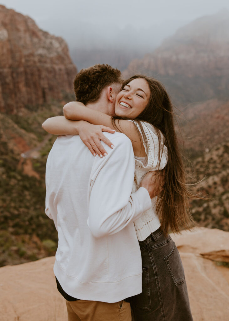 Kylie and Jackson | Zion National Park Engagements | Southern Utah Wedding and Elopement Photographer, Emily Dawn Photo