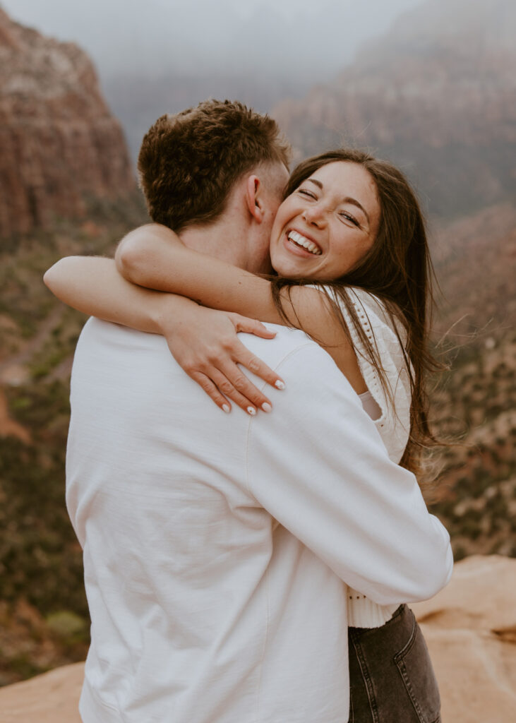 Kylie and Jackson | Zion National Park Engagements | Southern Utah Wedding and Elopement Photographer, Emily Dawn Photo