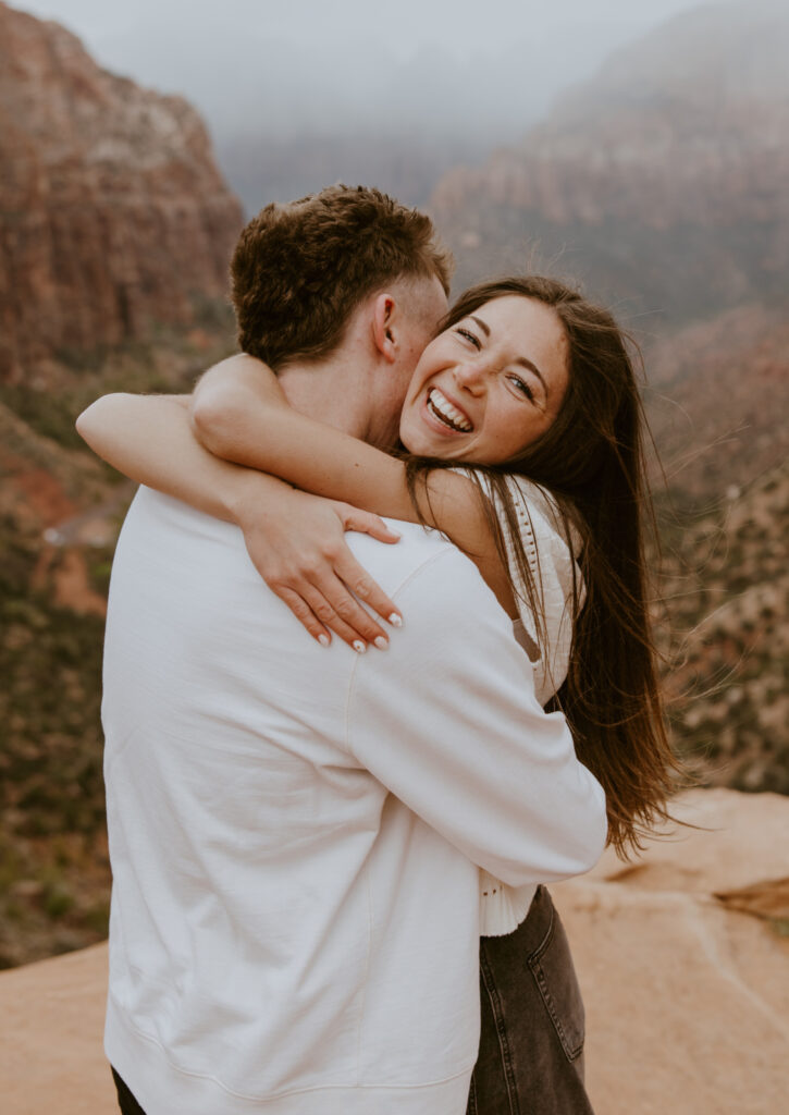 Kylie and Jackson | Zion National Park Engagements | Southern Utah Wedding and Elopement Photographer, Emily Dawn Photo