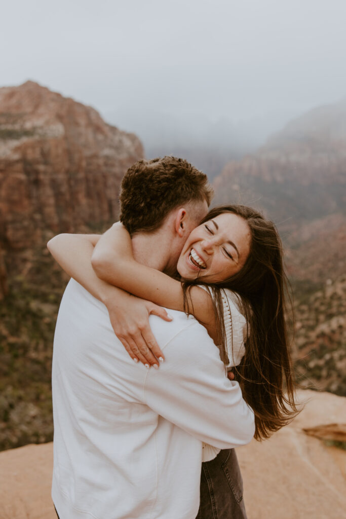 Kylie and Jackson | Zion National Park Engagements | Southern Utah Wedding and Elopement Photographer, Emily Dawn Photo