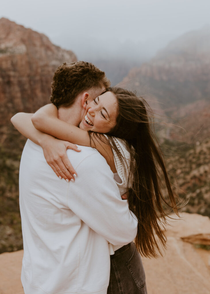 Kylie and Jackson | Zion National Park Engagements | Southern Utah Wedding and Elopement Photographer, Emily Dawn Photo