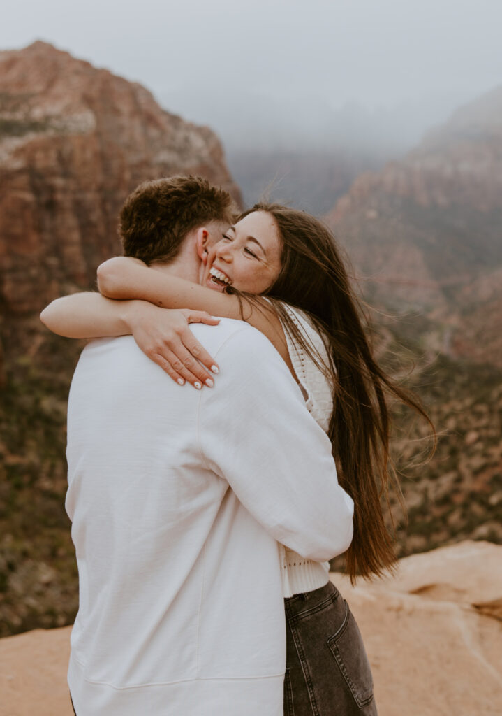 Kylie and Jackson | Zion National Park Engagements | Southern Utah Wedding and Elopement Photographer, Emily Dawn Photo