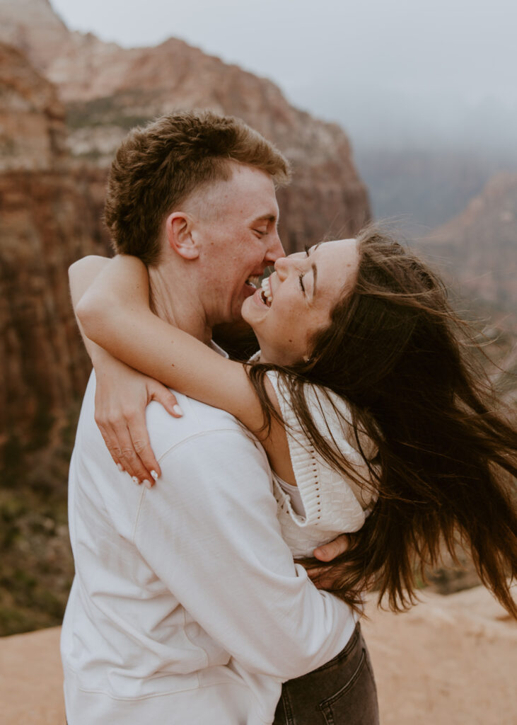 Kylie and Jackson | Zion National Park Engagements | Southern Utah Wedding and Elopement Photographer, Emily Dawn Photo