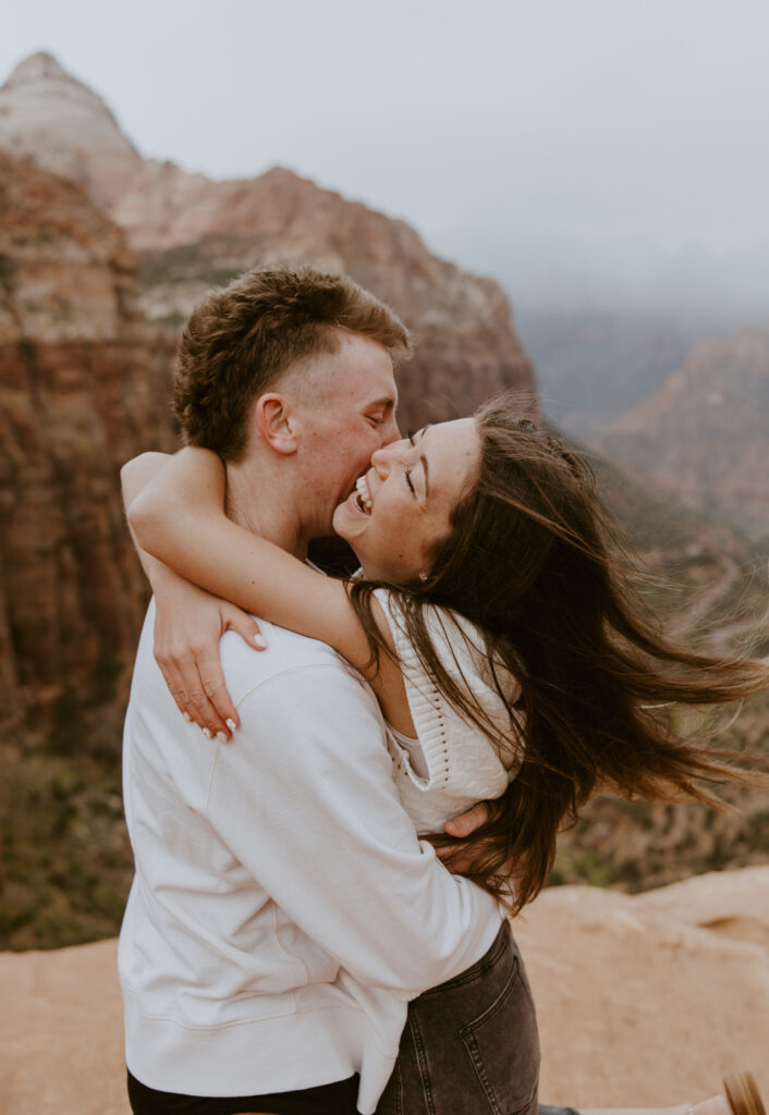 Kylie and Jackson | Zion National Park Engagements | Southern Utah Wedding and Elopement Photographer, Emily Dawn Photo