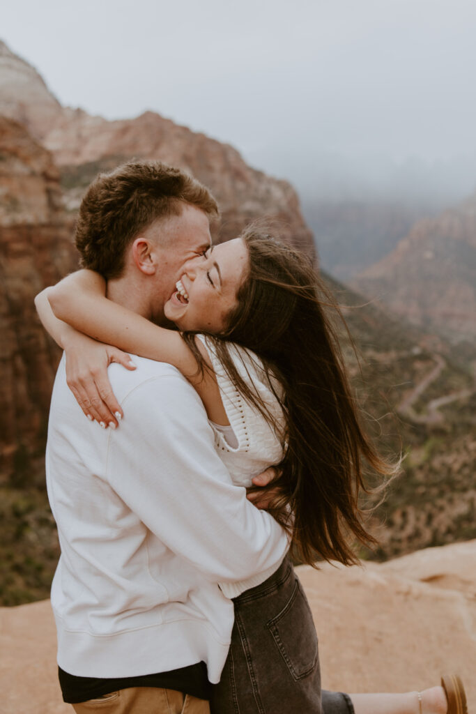 Kylie and Jackson | Zion National Park Engagements | Southern Utah Wedding and Elopement Photographer, Emily Dawn Photo