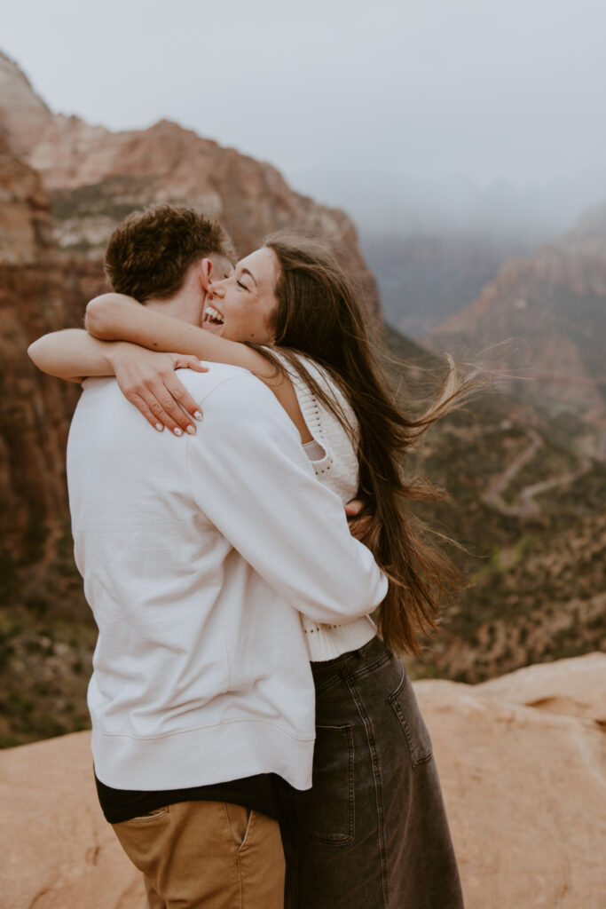 Kylie and Jackson | Zion National Park Engagements | Southern Utah Wedding and Elopement Photographer, Emily Dawn Photo